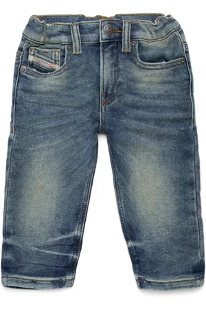Diesel Elasticated-waist straight-leg jeans