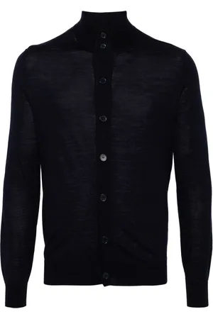 BALLANTYNE Roll-neck wool cardigan
