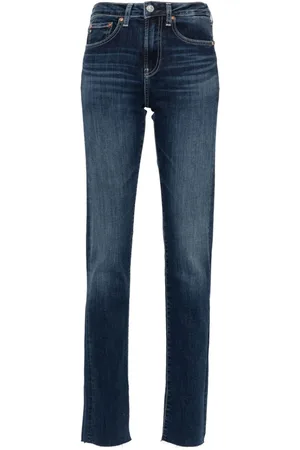 AG Jeans Girlfriend Long mid-rise straight-leg jeans