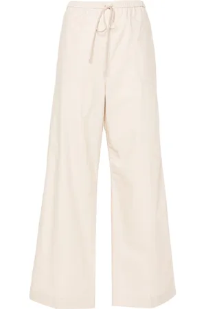 Totême Straight-leg drawstring cotton trousers