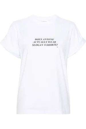 Victoria Beckham Slogan-print organic-cotton T-shirt