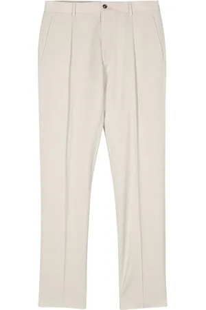 MOORER Vieste pleat-detail straight-leg trousers