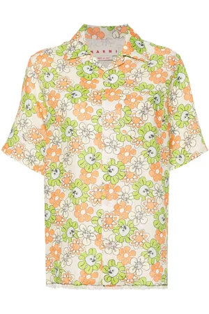 Marni Floral-print linen shirt