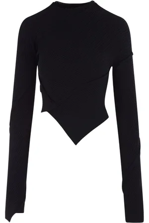 Balenciaga Spiral asymmetric knitted top