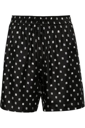 AMIRI Monogram paisley-print silk shorts