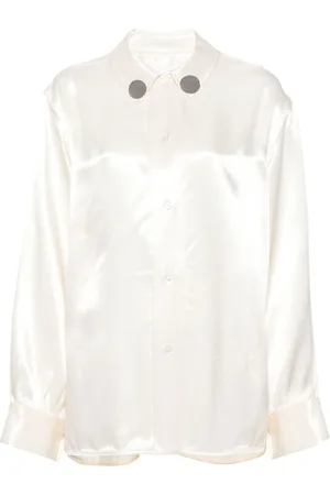 Jil Sander Logo-appliqué drop-shoulder shirt