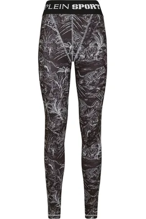 Philipp Plein Graphic-print high-waist leggings