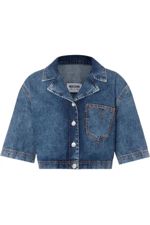 Moschino Cropped denim shirt
