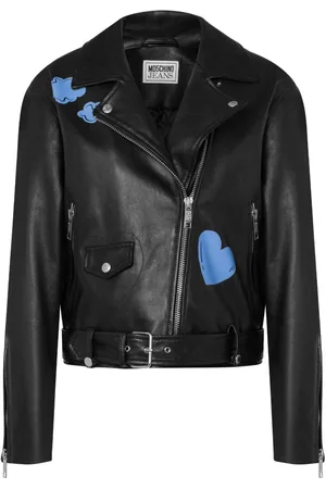 Moschino Graphic-print biker jacket