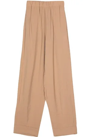BLANCA Elasticated-waist wide-leg trousers