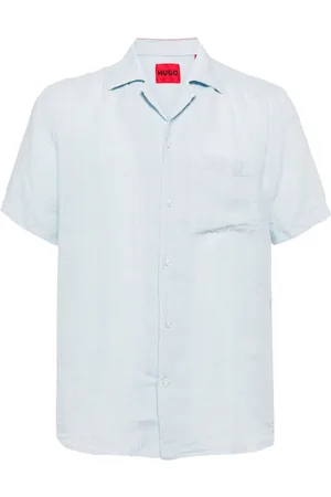HUGO BOSS Short-sleeved recycled linen shirt
