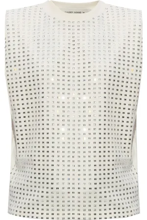 Golden Goose Crystal-embellished cotton top