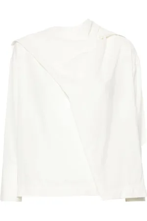 Issey Miyake Draped cotton blouse