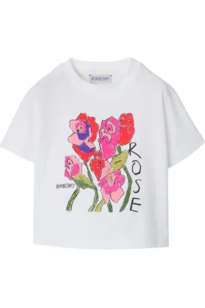 Burberry Rose-print cotton T-shirt