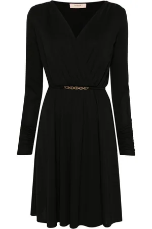 Twin-Set Textured flared mini dress