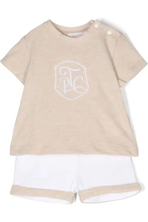 PATACHOU Logo-embroidered shorts set