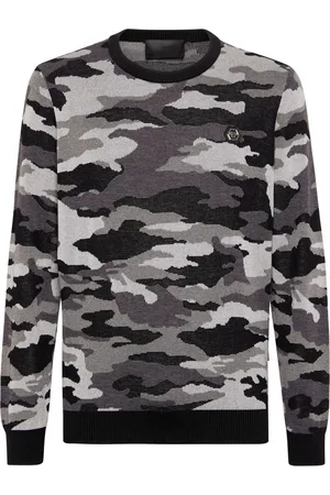 Philipp Plein Camouflage-pattern merino jumper