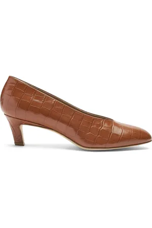 Scarosso Deva 50mm crocodile-effect pumps