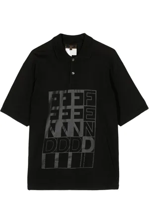 Fendi 1990-2000 logo-print polo shirt