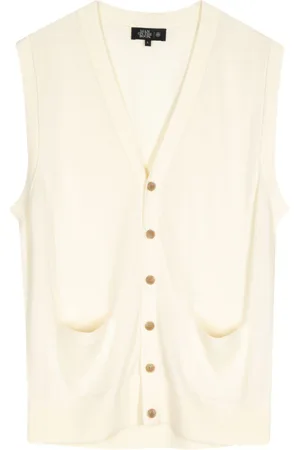 MAN ON THE BOON. V-neck wool vest
