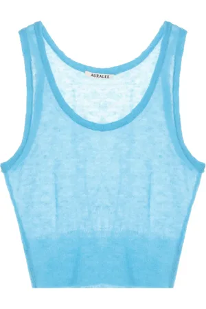 Auralee Sheer knitted tank top