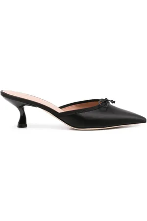 MALONE SOULIERS Bow-detail satin mules