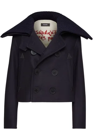 Dsquared2 Double-breasted cropped peacoat