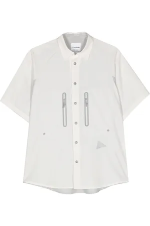 and wander Ripstop-detail short-sleeve shirt