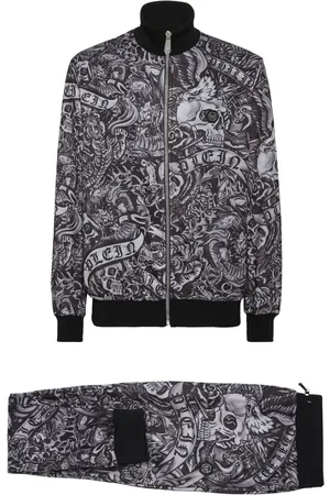 Philipp Plein Tattoo all over-print tracksuit set