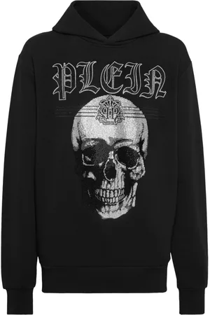 Philipp Plein Skull-print rhinestone-embellished hoodie