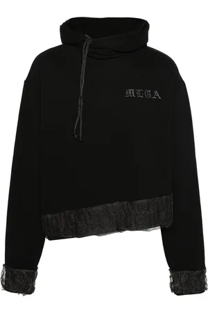 MLGA Logo-embroidered deconstructed hoodie
