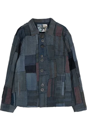 BY WALID Patchwork linen shirt jacket
