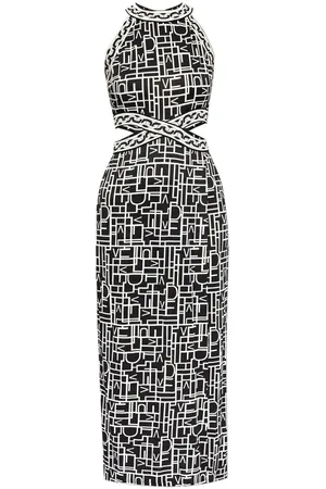 Diane von Furstenberg Zeus Logo Love-print dress