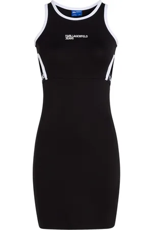Karl Lagerfeld Logo-embroidered cut-out minidress