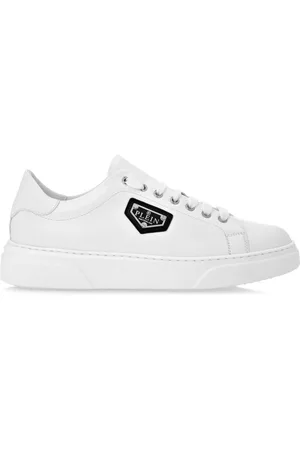 Philipp Plein Logo-plaque leather sneakers