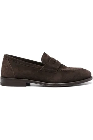 HENDERSON BARACCO Penny-slot suede loafers