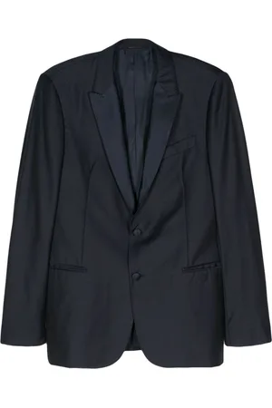 Giorgio Armani 2000s patterned-jacquard blazer