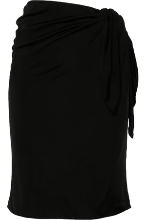Saint Laurent Wrap midi pencil skirt