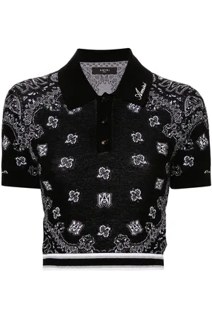 AMIRI Bandana jacquard polo top