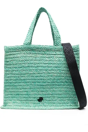 Patou Large JP raffia tote bag
