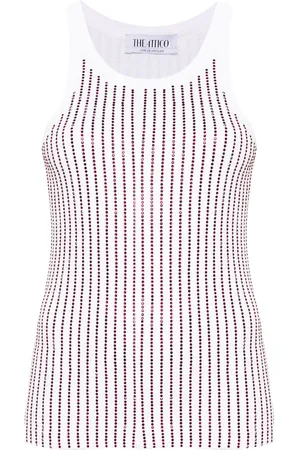 The Attico Crystal-embellished tank top