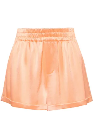 ALICE+OLIVIA Richie Cuffed satin boxer shorts