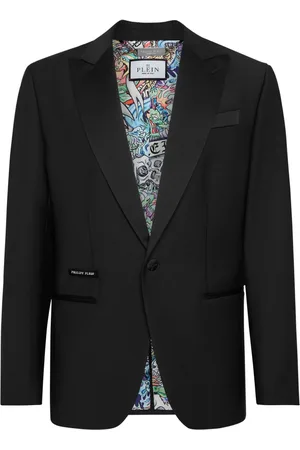 Philipp Plein Beaded peak-lapel blazer