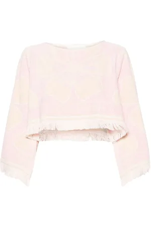 ZIMMERMANN Pop towelling cropped top