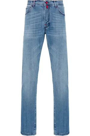 Kiton Mid-rise straight-leg jeans