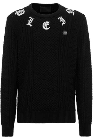 Philipp Plein Logo-embroidered cashmere jumper