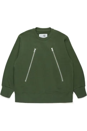 Maison Margiela Zip-detail cotton sweatshirt