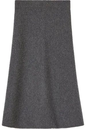 Jil Sander Wool A-line midi skirt