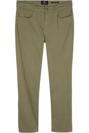 7 for all Mankind Cotton-blend tapered trousers