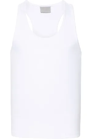 VTMNTS Paris logo-embroidered tank top